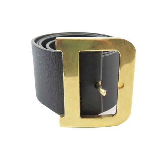 DIOR Black Leather Belt - Picture 1 of 6